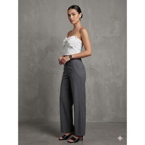 Altar'd State Linen Blend Top Women's Size M White Strapless Bow